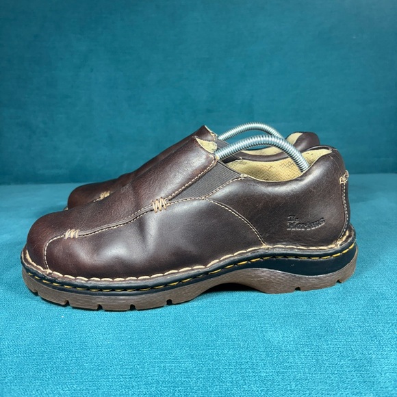 Dr. Martens Mens Size 9 Brown Leather Slip On Loafer Shoes Doc - Picture 1 of 6